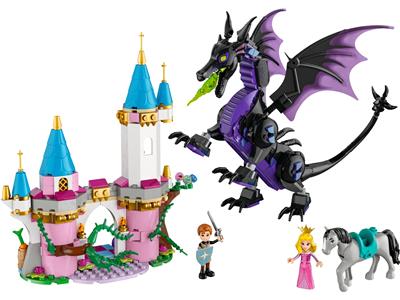 Image of the LEGO Maleficent's Dragon Form and Aurora's Castle