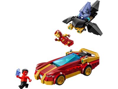 Image of the LEGO Iron Man Car & Black Panther vs. Red Hulk