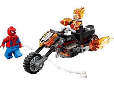 Image of the LEGO Spider-Man vs. Ghost Rider Motorcycle