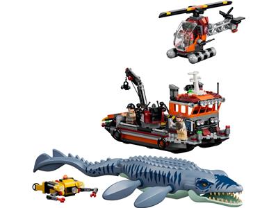 Image of the LEGO Mosasaurus Dinosaur Boat Attack